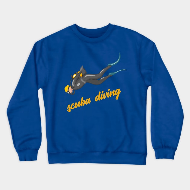 Scuba Diving Crewneck Sweatshirt by vladocar